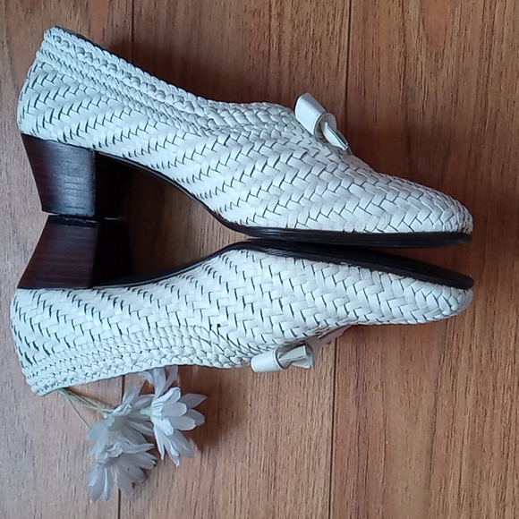 R Comfort Riz | Japanese White Woven Leather Shoes - Picture 6 of 10